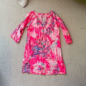 Lilly Pulitzer Pink and Blue Floral Tunic